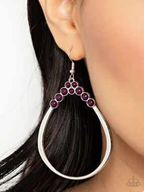Paparazzi Festive Fervor Purple Earrings NWT